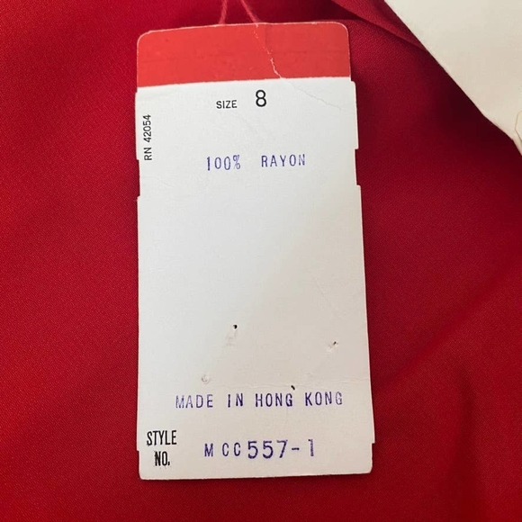 Vintage Morton Myles for Malcolm Charles red button front blouse - Picture 10 of 16